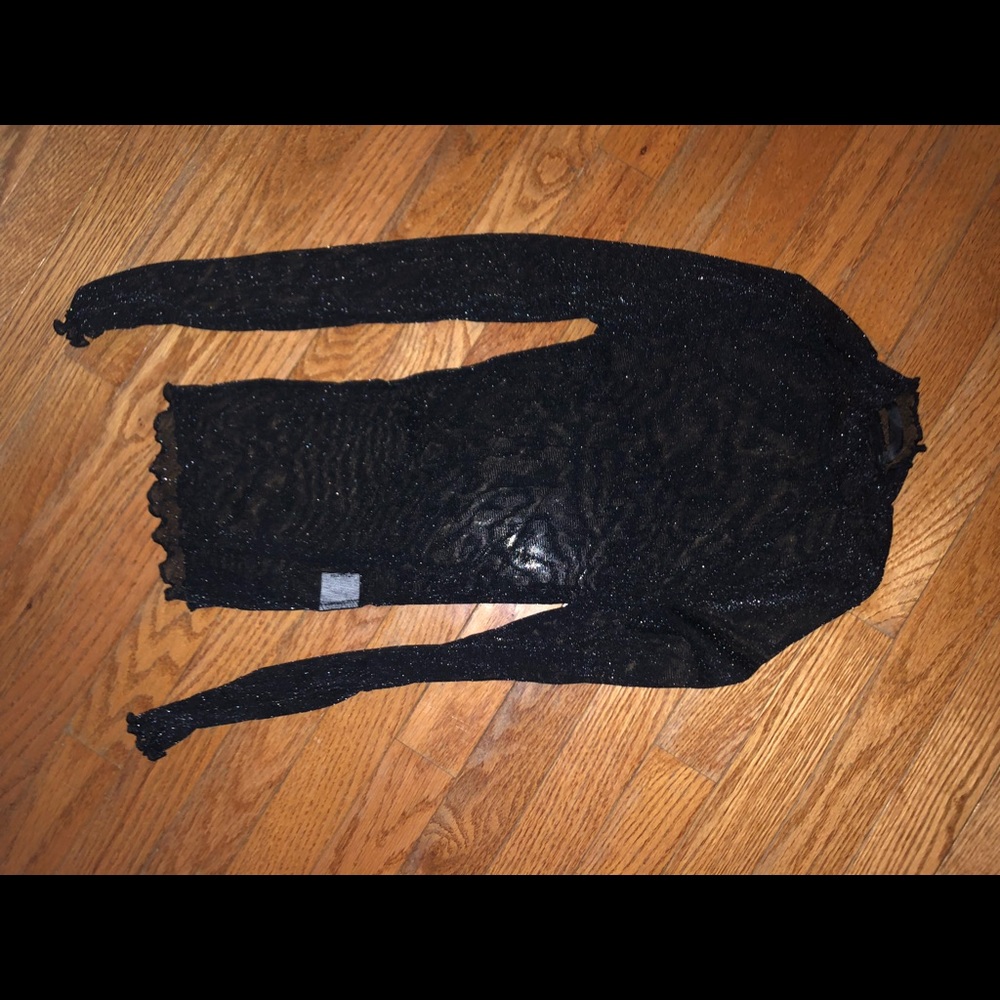 SHEIN Blach sheer top NWOT